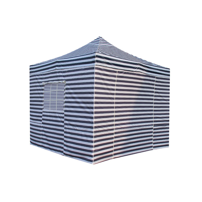 300g poileistear PVC fráma alúmanaim brataithe gazebo fillte