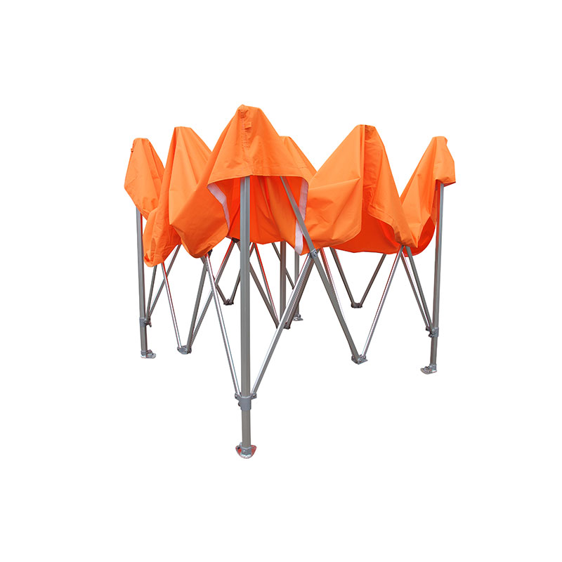 300g poileistear PVC fráma alúmanaim brataithe gazebo fillte