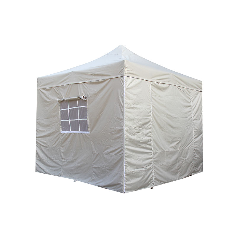 300g poileistear PVC fráma alúmanaim brataithe gazebo fillte