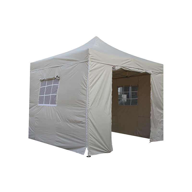 300g poileistear PVC fráma alúmanaim brataithe gazebo fillte