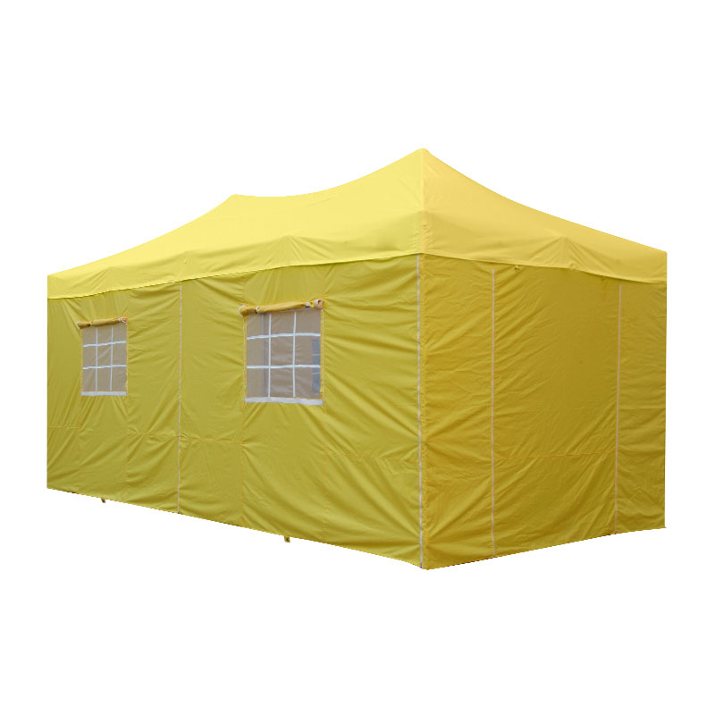 300g poileistear PVC fráma alúmanaim brataithe gazebo fillte