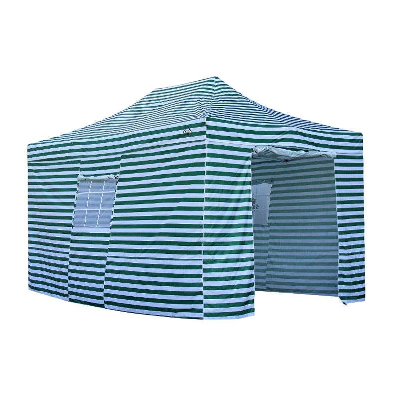 300g poileistear PVC fráma alúmanaim brataithe gazebo fillte