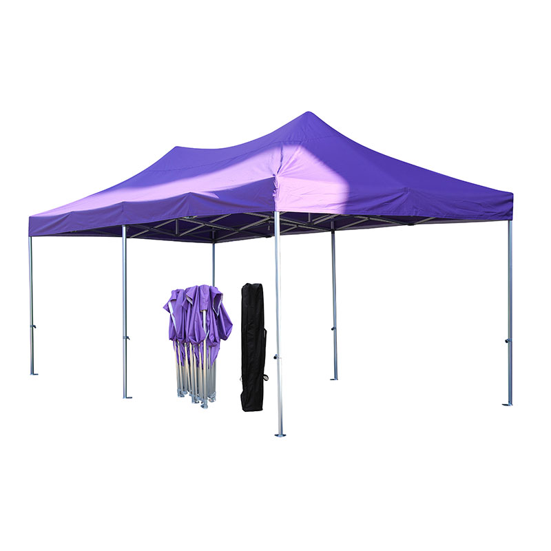 300g poileistear PVC fráma alúmanaim brataithe gazebo fillte